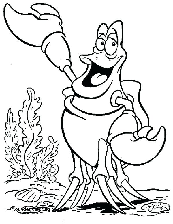 600x776 Flounder Coloring Pages From The Little Mermaid Autoinsuranceny Club
