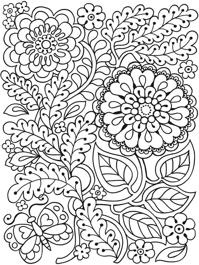Flower Adult Coloring Pages