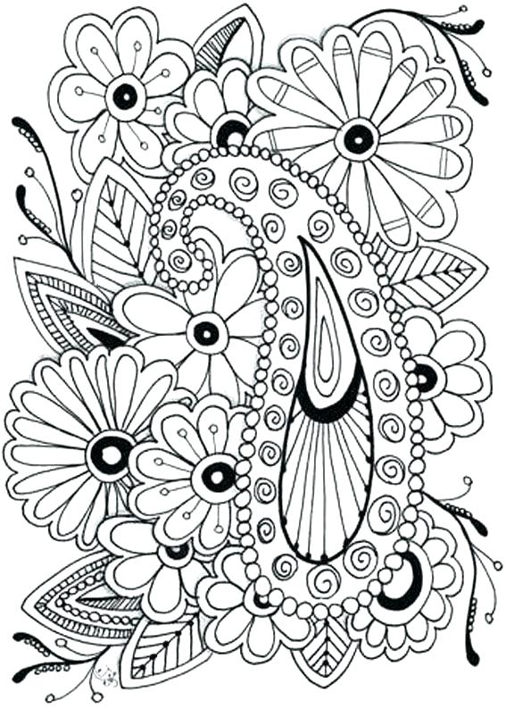 567x794 Coloring Page Of A Flower Color Page Flower Adult Coloring Pages
