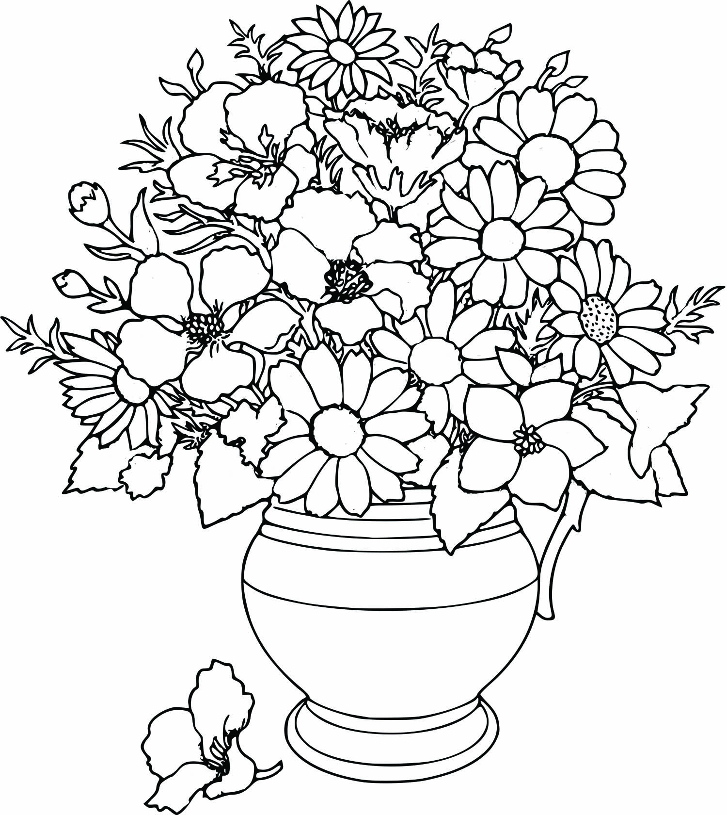 1500x1680 Flower Arrangement Coloring Pages Elegant Mothers Day Flowers