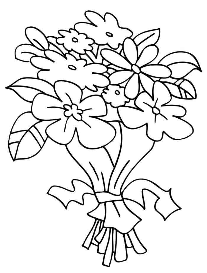 700x923 Poppy Flower Coloring Pages Flower Bouquets Coloring Pages Bouquet