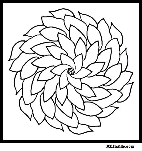 468x495 Flower Mandala Coloring Pages