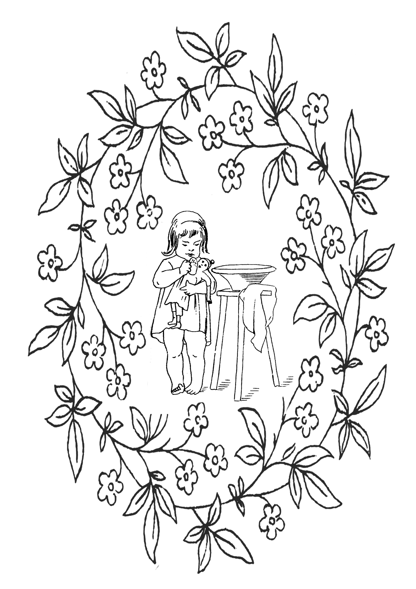1336x1890 Victorian Printable Coloring Pictures