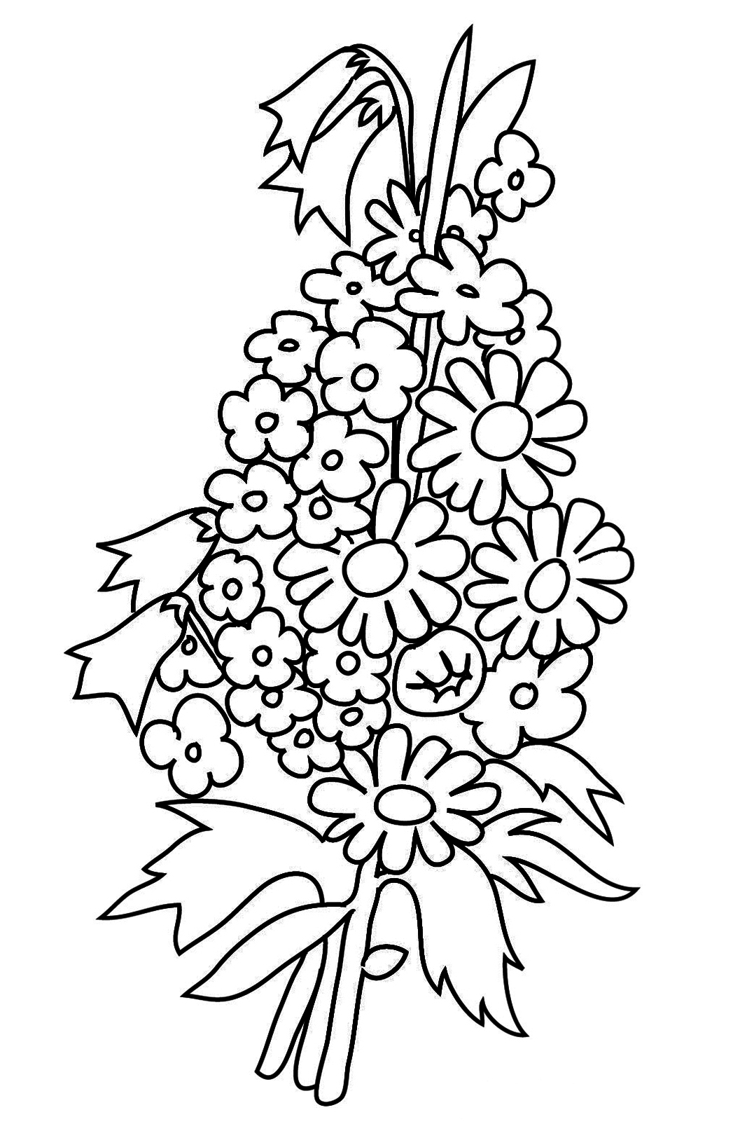 1067x1604 Flower Coloring Pages