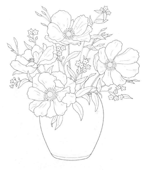 580x678 Kids N Coloring Pages Of Bouquets