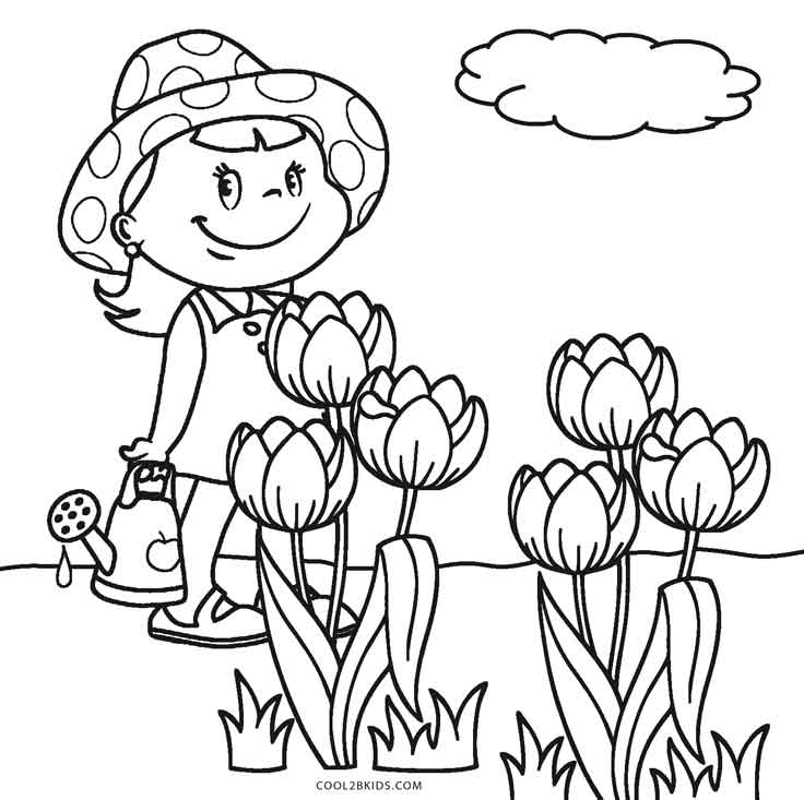 736x733 Free Printable Flower Coloring Pages For Kids