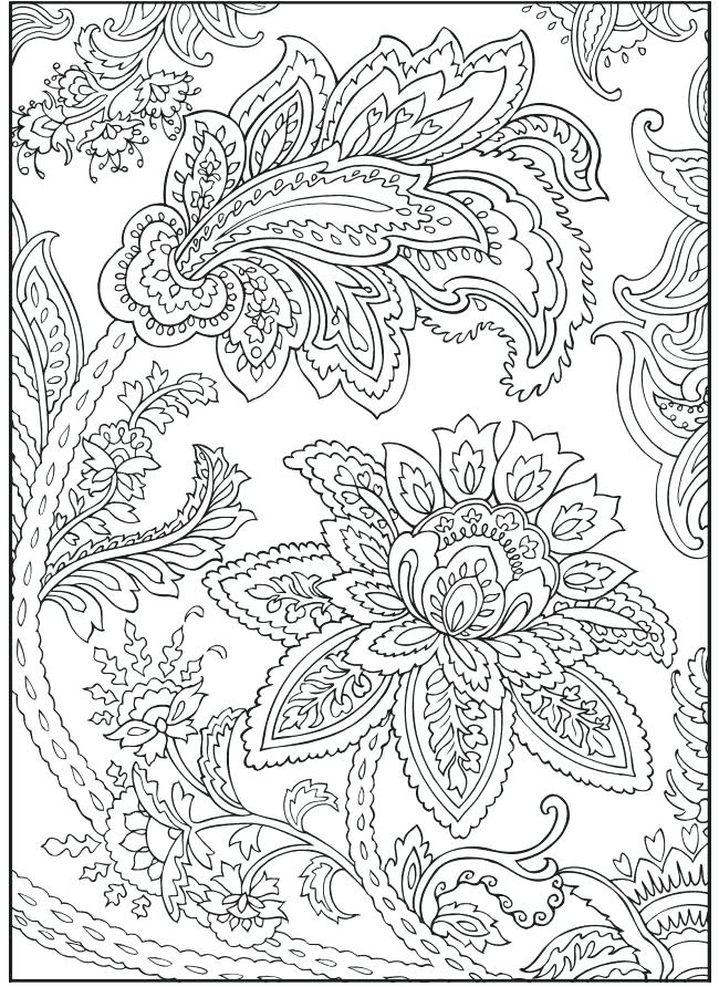 650x892 Printable Flower Coloring Pages For Adults Coloring Pages Adult