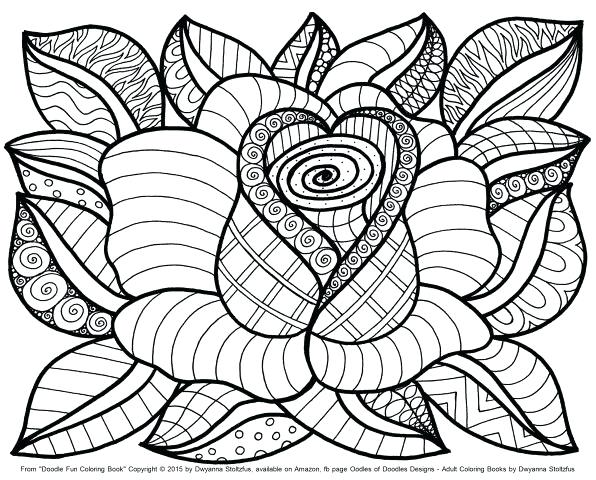 596x480 Flower Coloring Pages Printable For Adults