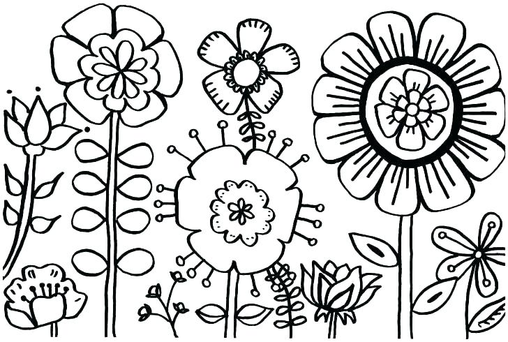 728x490 Flowers Coloring Page Summer Flowers Coloring Pages Printable