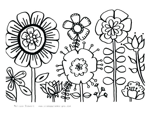 618x477 Flowers Coloring Pages For Toddlers Realistic Flower Coloring