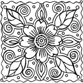 268x268 Coloring Pages Of Flowers For Adults Give The Best Coloring Pages