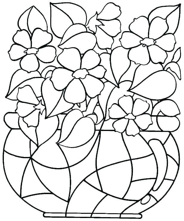 618x739 Print Out Coloring Pages Flowers Professional
