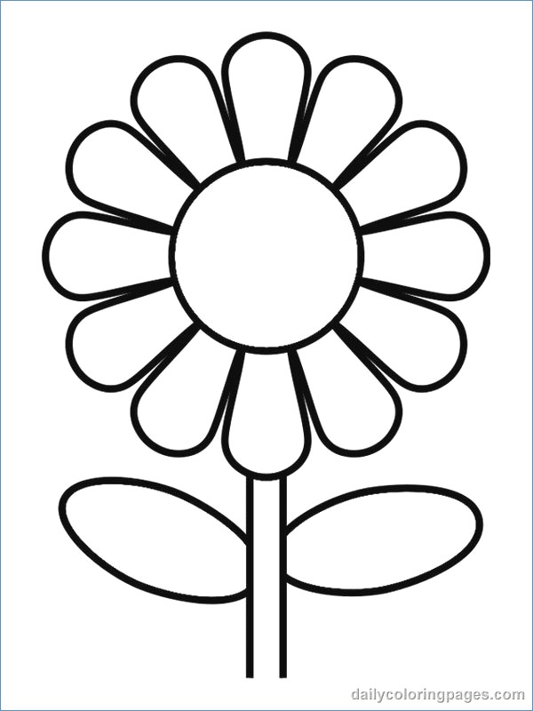 600x800 Flower Coloring Pages For Kids Printable