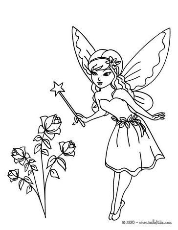 364x470 Fairy Sleeping On A Flower Coloring Pages