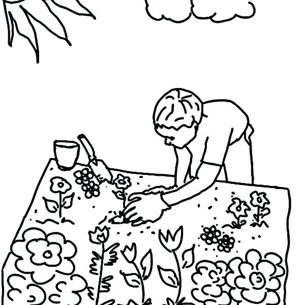 600x600 Daisy Flower Coloring Pages Flower Garden Coloring Page Garden