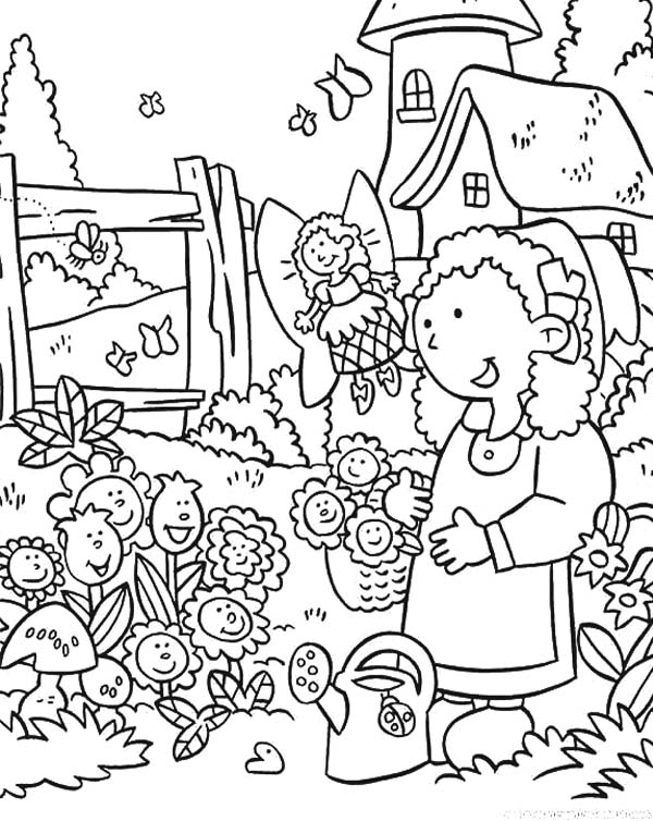 600x754 Daisy Flower Garden Coloring Page
