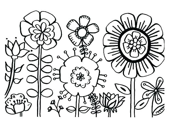 600x463 Flower Page Printable Coloring Sheets Beautiful Garden Coloring