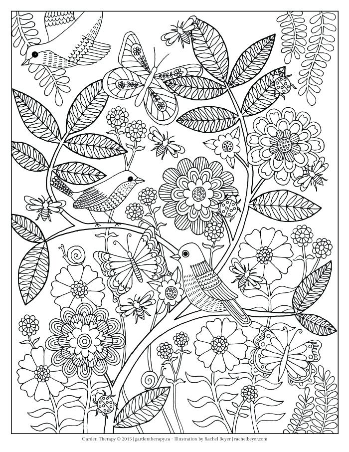700x906 New Flower Garden Coloring Pages Or Life S A Garden Adult Coloring