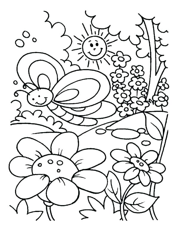 600x776 Flower Garden Coloring Pages