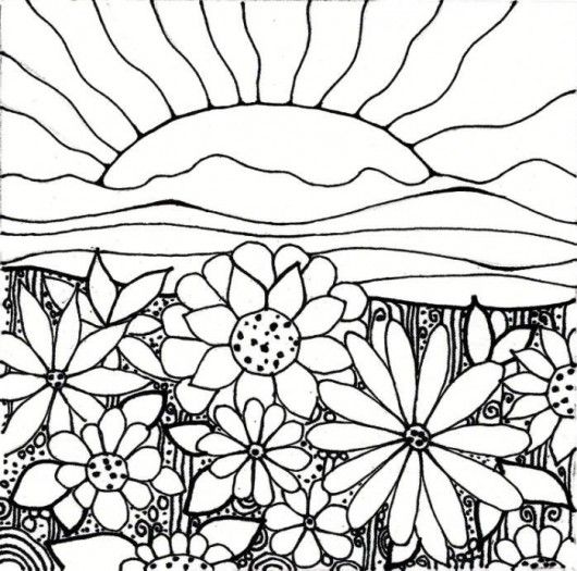 530x525 Plant Coloring Pages Flower Garden Coloring Pages Printable