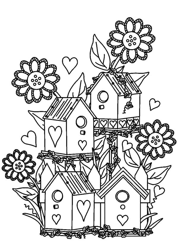 Flower Garden Coloring Pages Printable