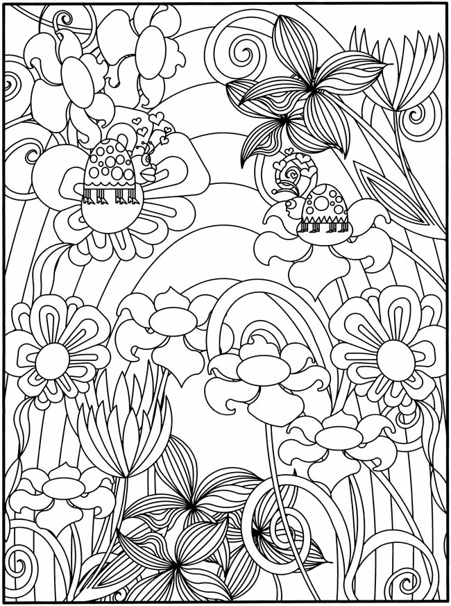 650x873 Flower Garden Coloring Pages To Download And Print For Free