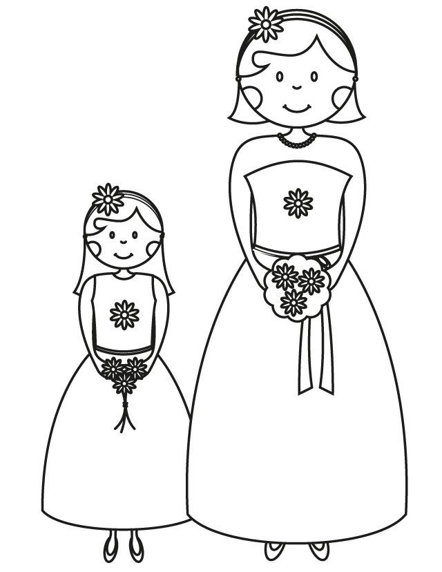 Flower Girl Coloring Pages