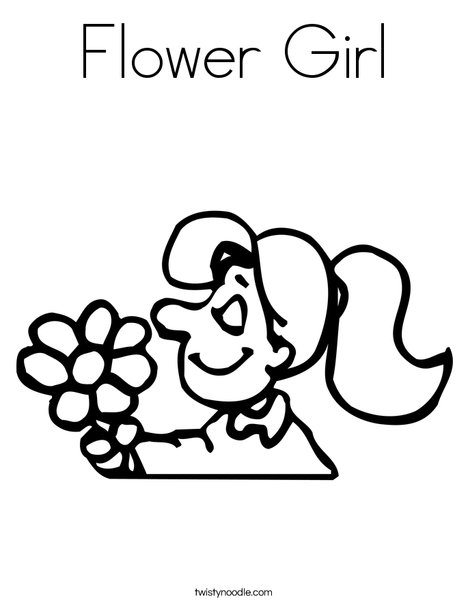 468x605 Flower Girl Coloring Page