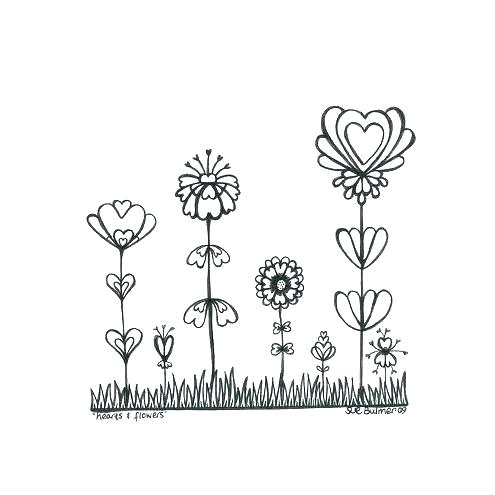 495x495 Coloring Pictures Of Flowers And Hearts Coloring Pages Of Flowers