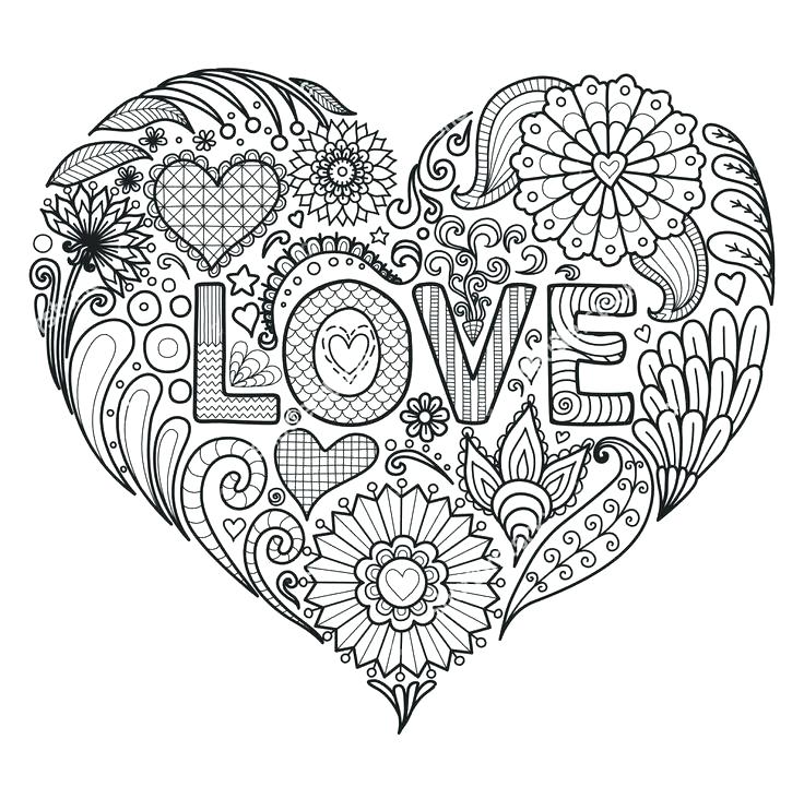 736x721 Flowers And Hearts Coloring Pages Flowers And Hearts Coloring