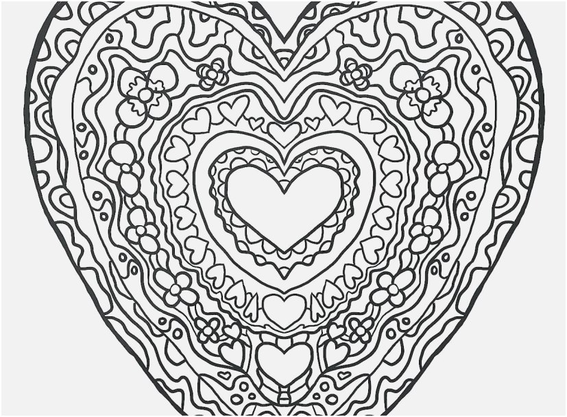 827x609 Heart Coloring Book Concept Flowers And Hearts Coloring Pages