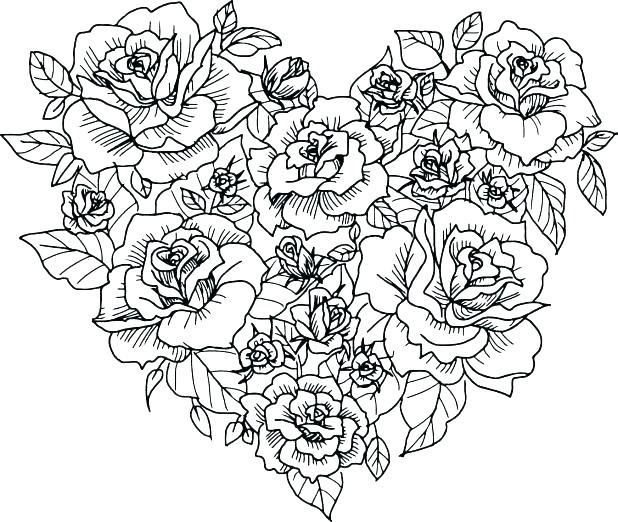 618x522 Coloring Page Heart Heart Shaped Coloring Pages Coloring Page