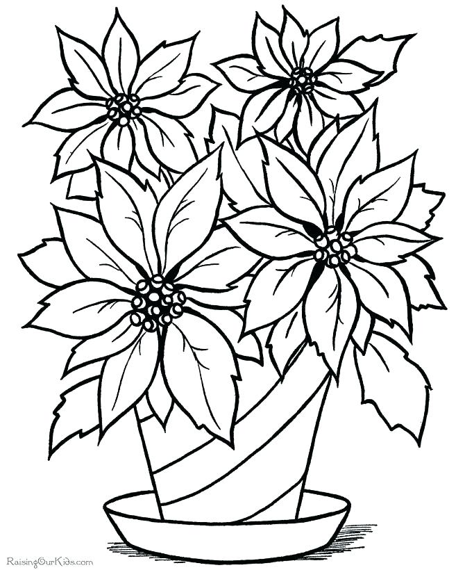 670x820 Exquisite Decoration Coloring Pages Of Flowers Flower Pot Coloring