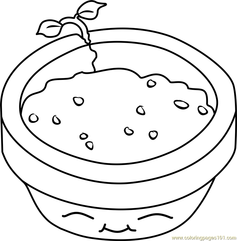 785x800 Flower Pot Coloring Page