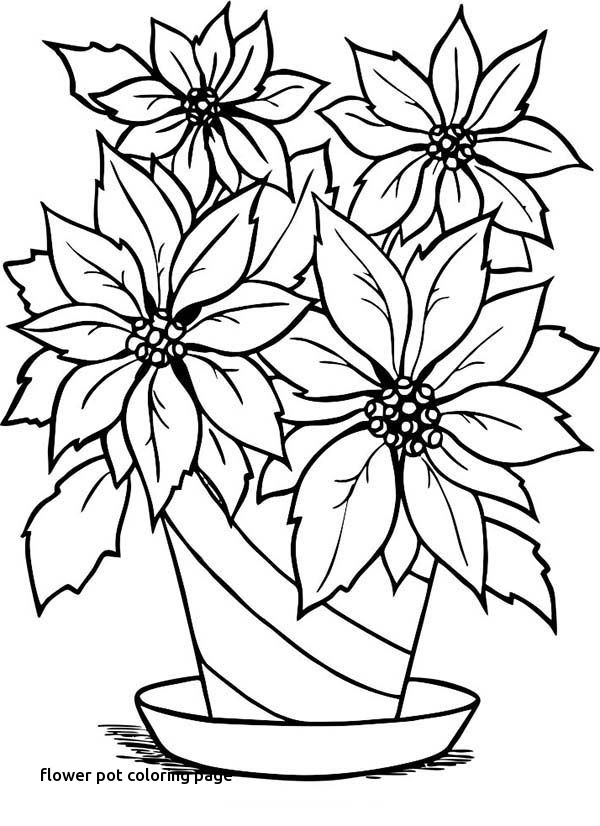 600x826 Flower Pot Coloring Page