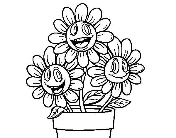 600x470 Flower Pot Coloring Pages