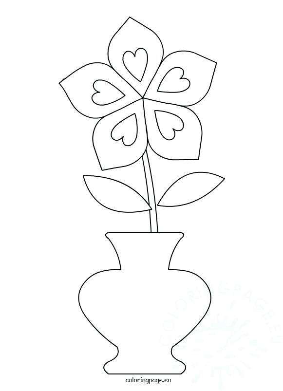 581x803 Flower Pot Coloring Pages Black And White Colouring Picture