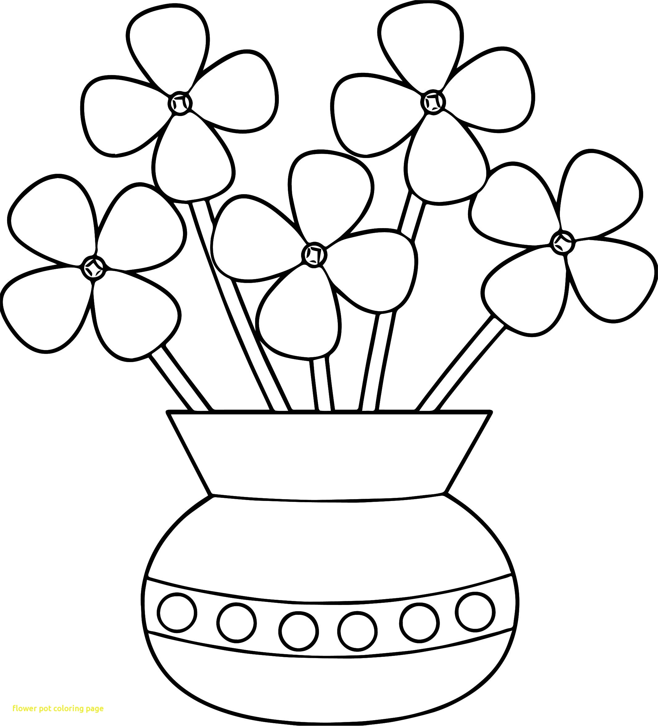 2133x2352 Fresh Flower Pot Coloring Page With Flowerpot Flower Coloring Page