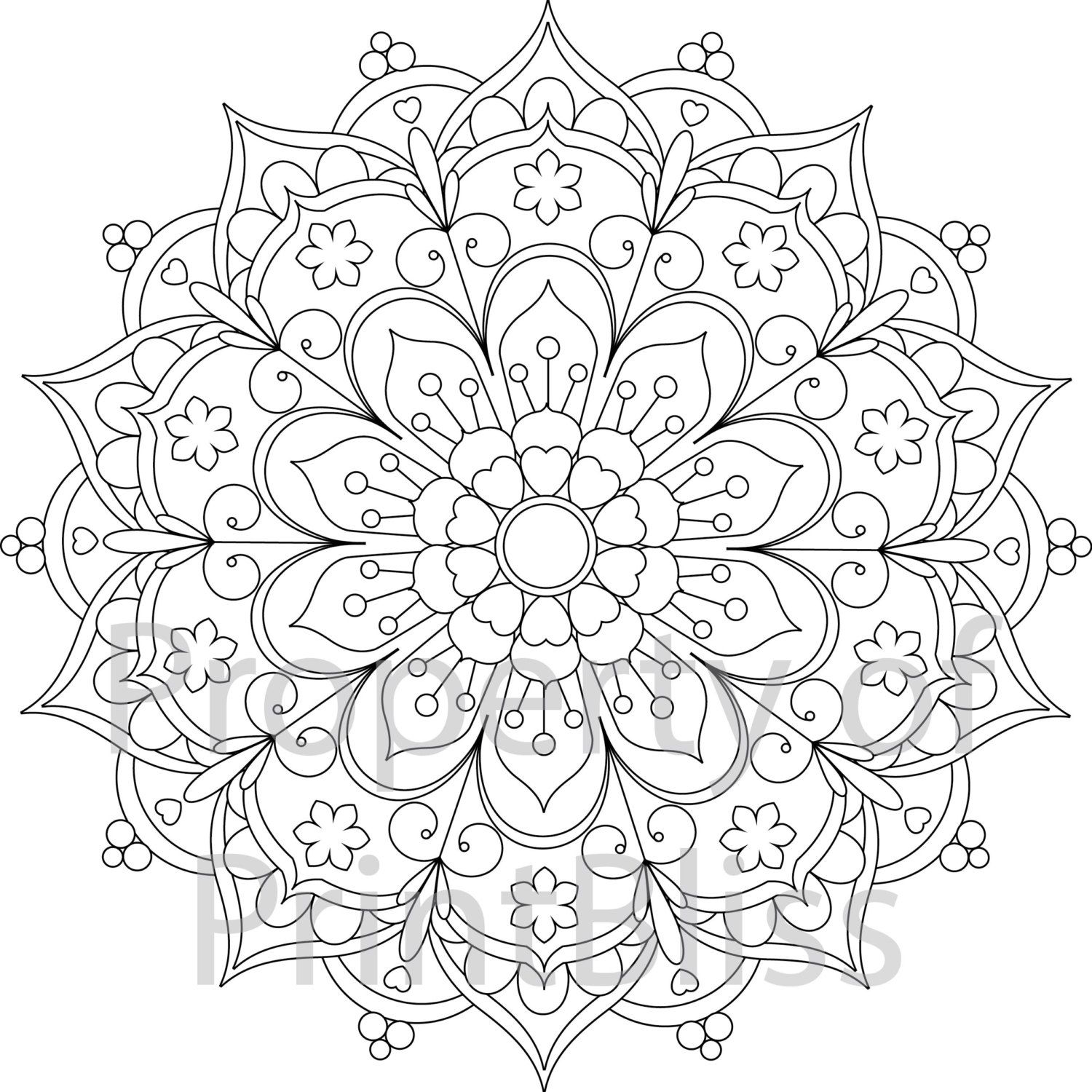 Flower Mandala Coloring Pages