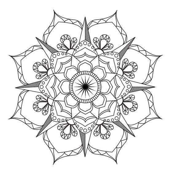 570x570 Flower Mandala Coloring Pages Flower Mandala Coloring Pages Best