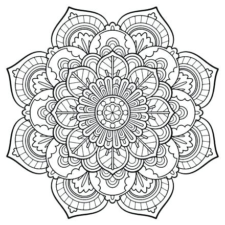 440x440 Flower Mandala Coloring Pages Best Mandala Printable Ideas