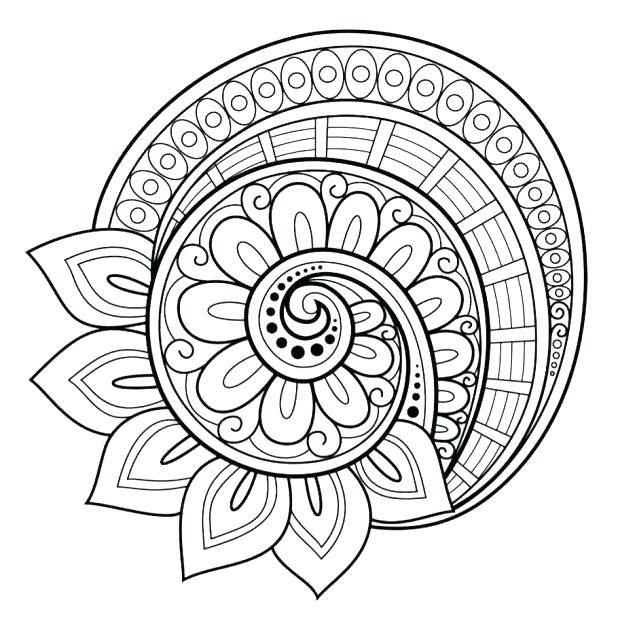618x632 Mandala Coloring Pages Printable Flower Mandala Printable Coloring