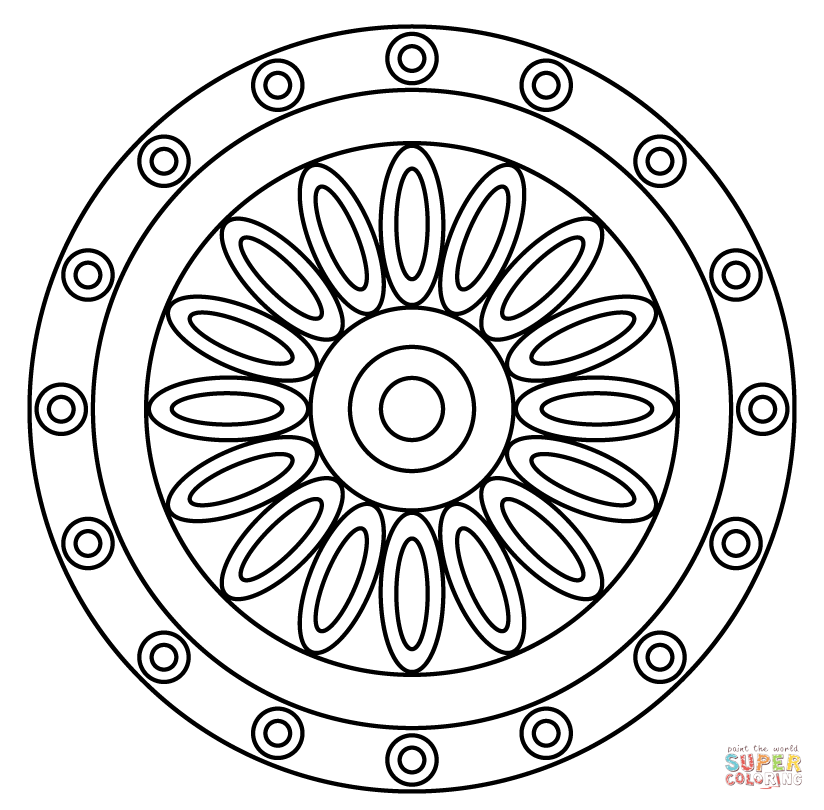824x810 Pattern Coloring Pages Mandala With Flower Pattern Coloring Page