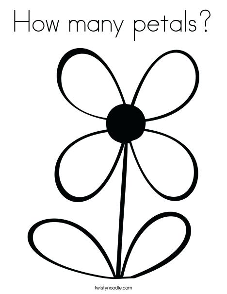 468x605 Petal Coloring Pages Flower With Petals Coloring Page Flower
