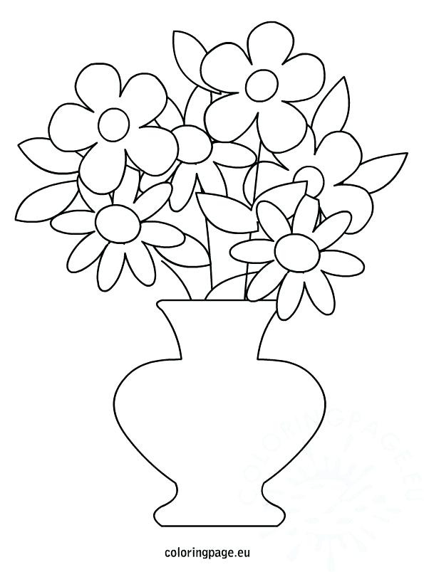 595x804 Flower Pot Coloring Page Flower Pot Large Flower Pot Coloring Page