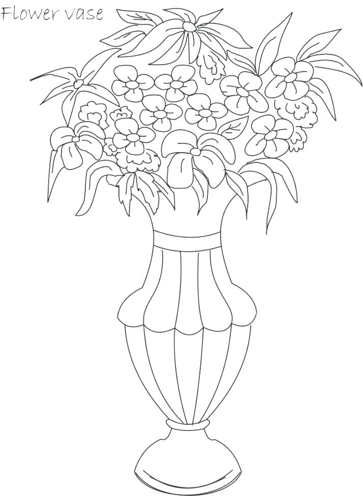 714x975 Printable Flower Vase Coloring Pages Flower Pot Coloring Pages