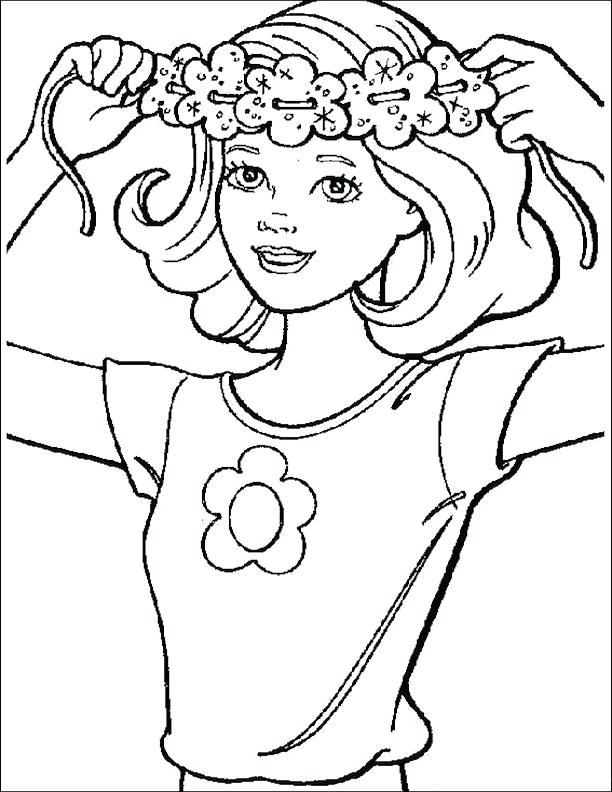 612x792 Flower Power Coloring Pages Flower Power Skipper A Barbie Coloring