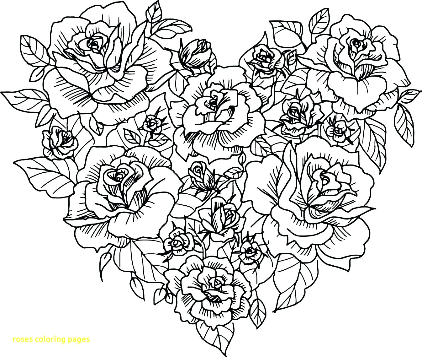 1346x1137 Coloring Pages Coloring Pages Of Roses Free Printable Flowers