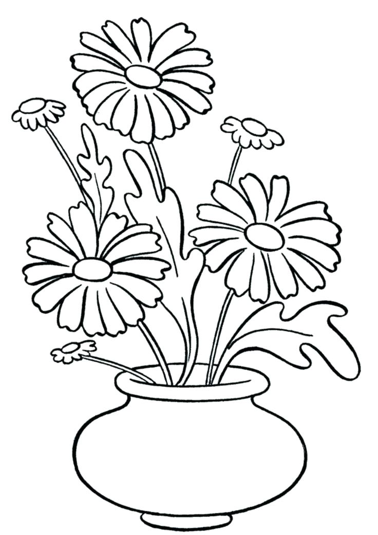 Flower Vase Coloring Pages at GetDrawings | Free download