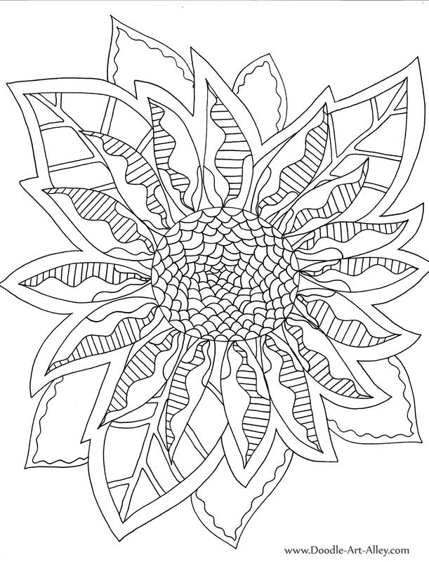 611x800 Flower Coloring Pages